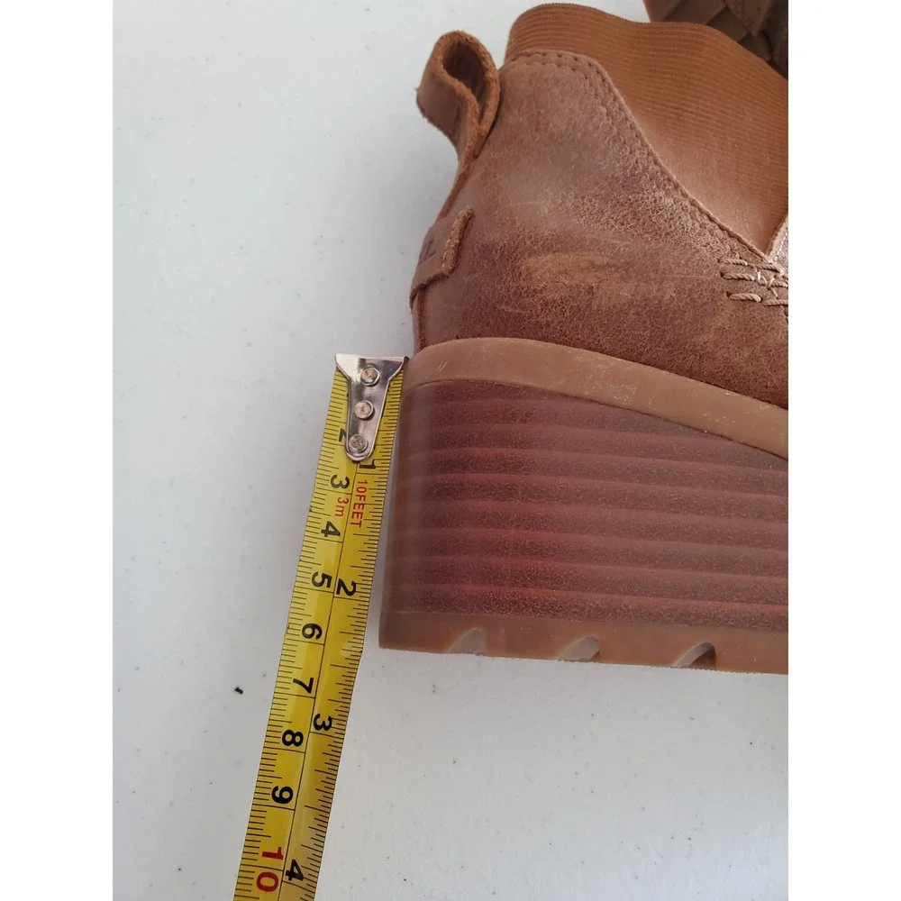 Sorel Cate Chelsea Boots Womens 8 Brown Leather Block Heel NL3712-242 - Picture 9 of 11